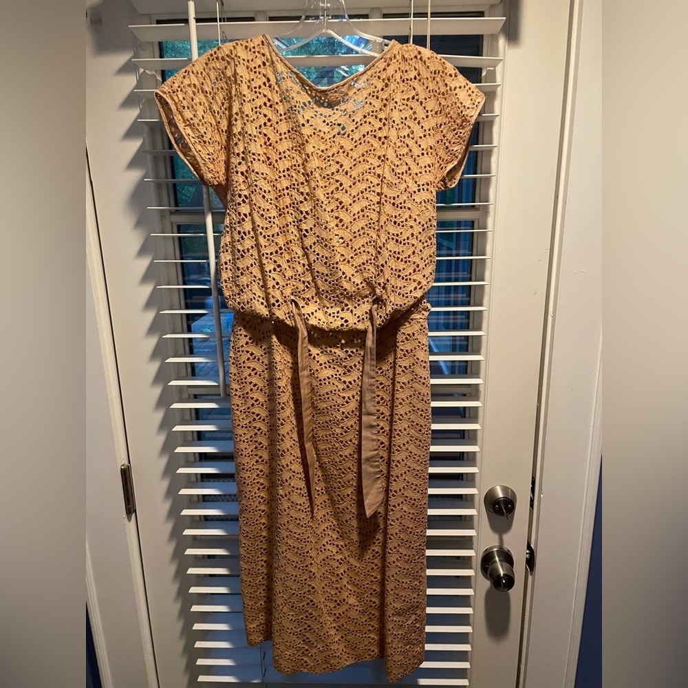 Beautiful Vtg Eyelet Lined Dress